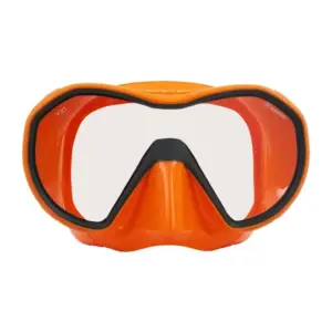 Apeks VX1 orange dykmask framifrån