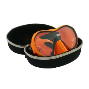 Apeks VX1 orange dykmask med skyddsfodral