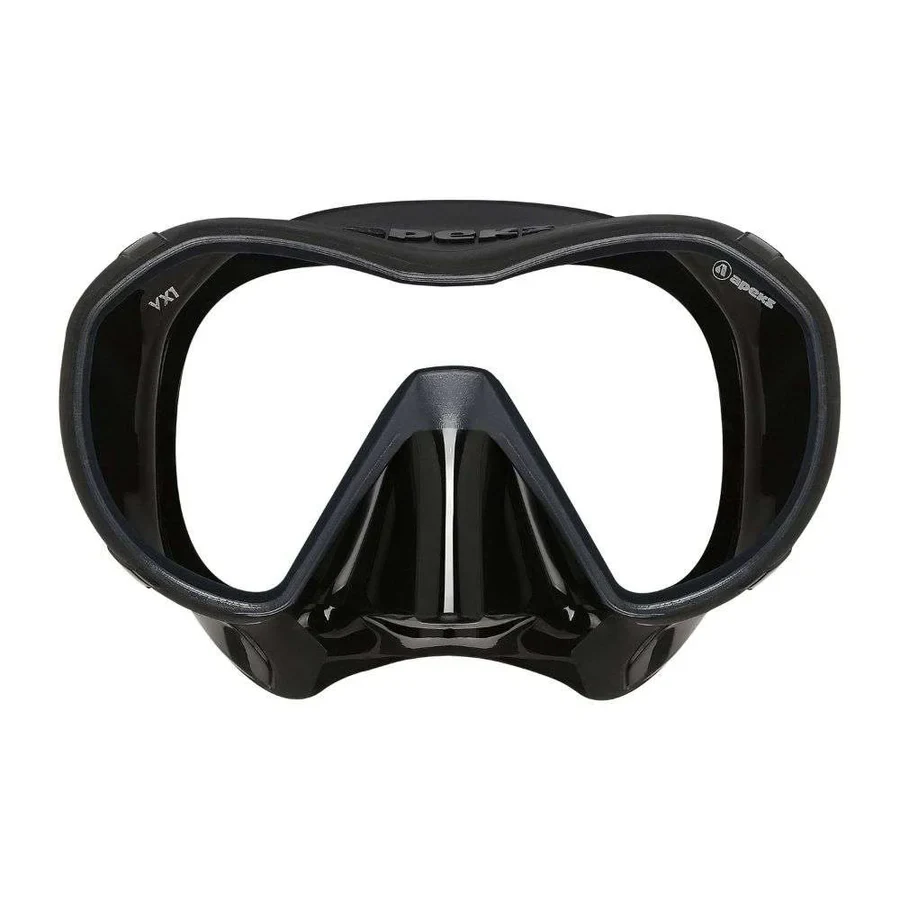 Apeks VX1 svart dykmask framifrån