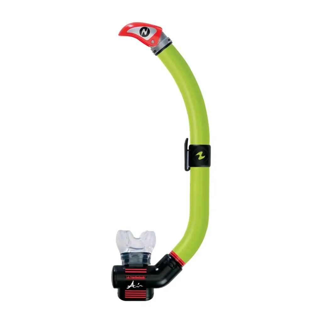 Aqualung Air Dry gul snorkel för ytlivräddning och dykning