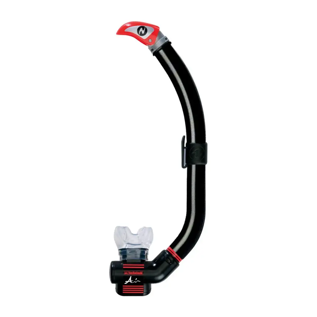 Aqualung Air Dry svart snorkel för ytlivräddning och dykning