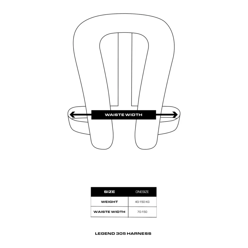 Storleksguide Baltic Legend 305 Sele 40–150 kg