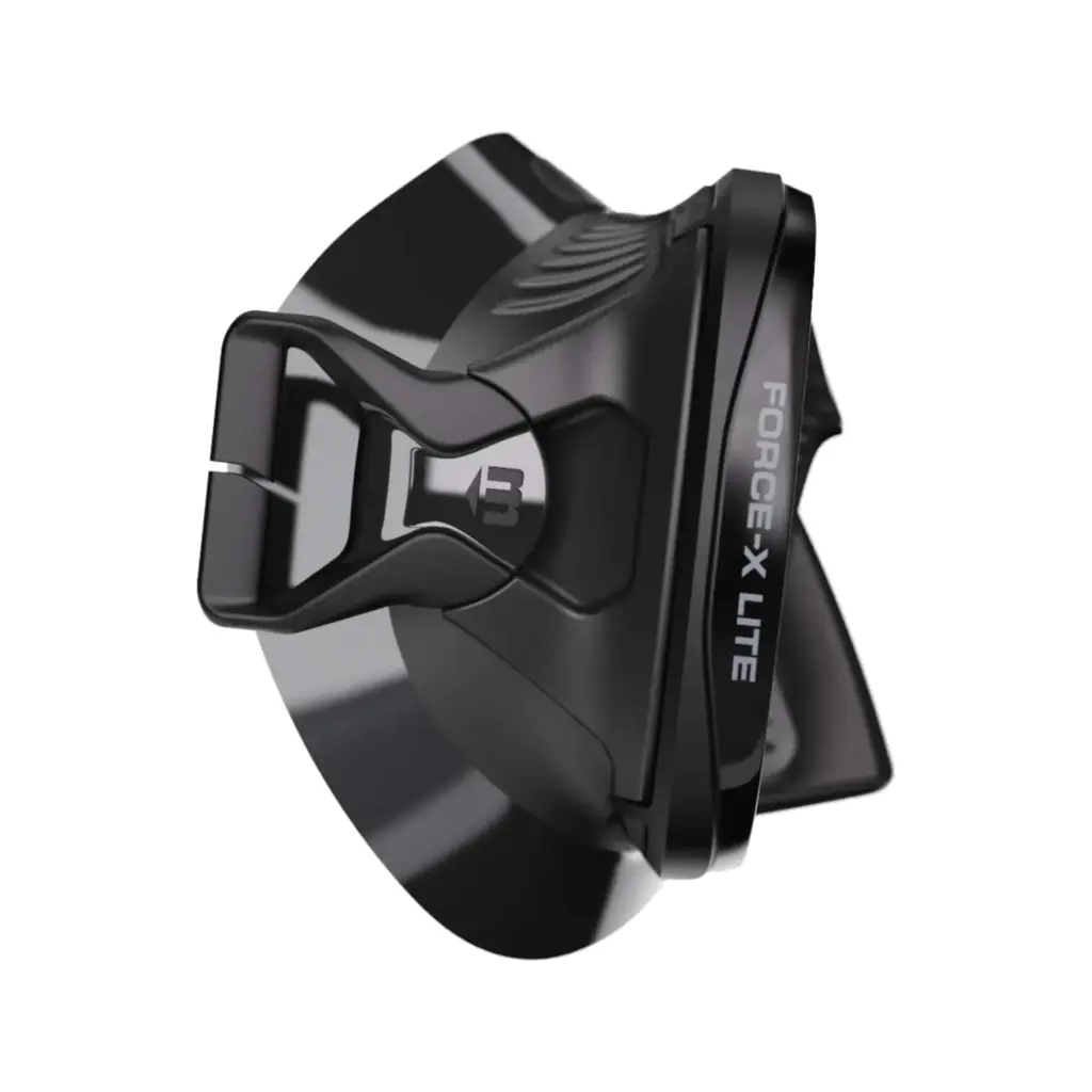 Mares Force-X Lite svart dykmask detalj på spänne och ram