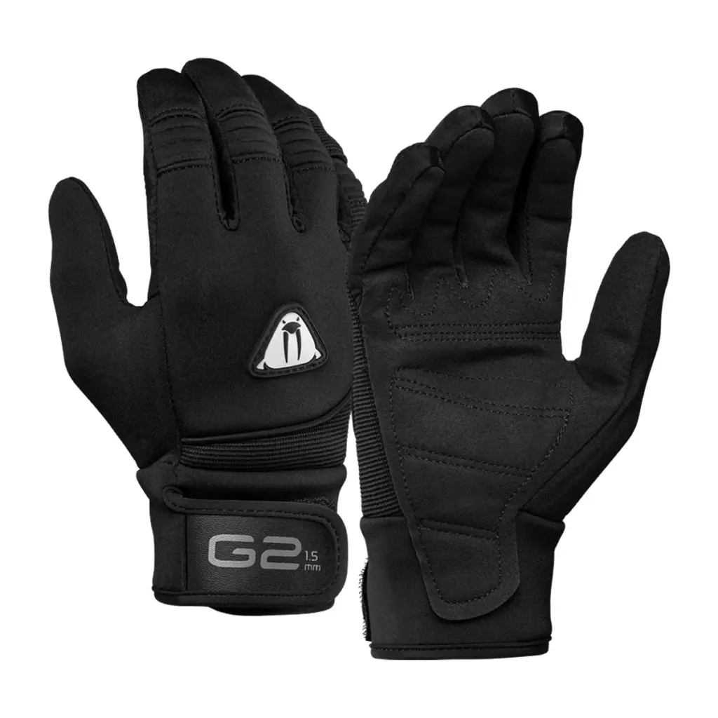 Waterproof G2 1,5 mm svarta femfingershandskar för dykning och vattenlivräddning